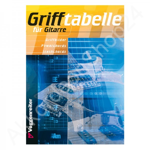 Grifftabelle für Gitarre